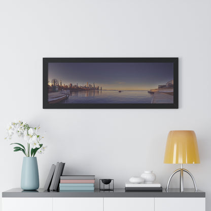 Winter Sunset by the Shedd [Framed Photo Print]