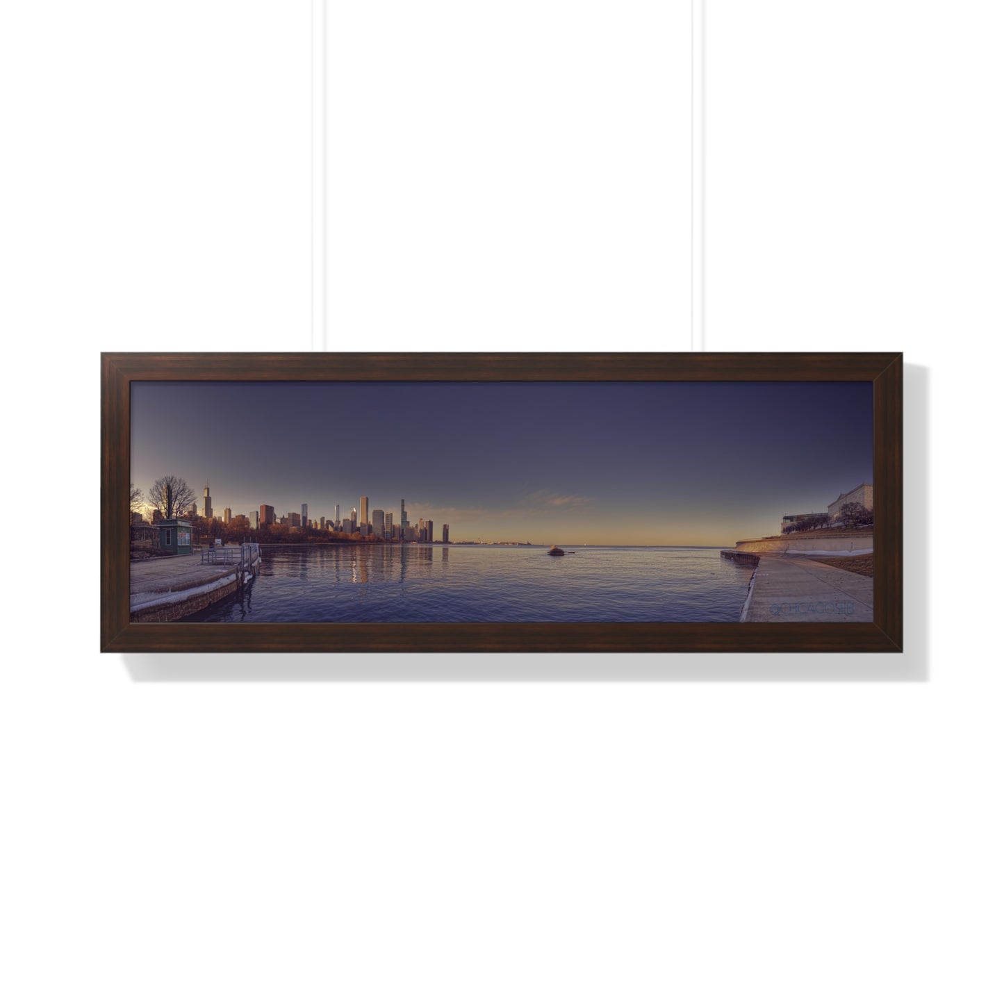 Winter Sunset by the Shedd [Framed Photo Print]