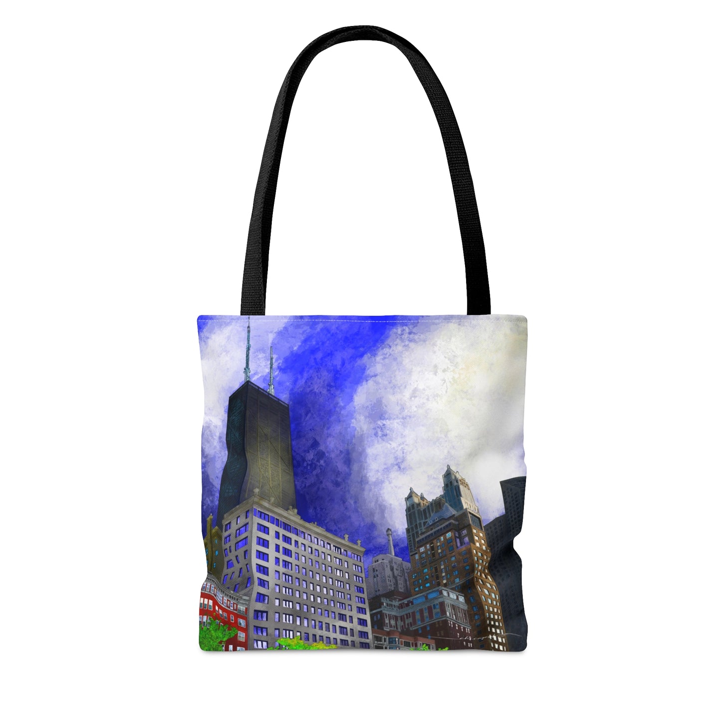 Streeterville Chicago Sunset [Canvas Tote Bag]