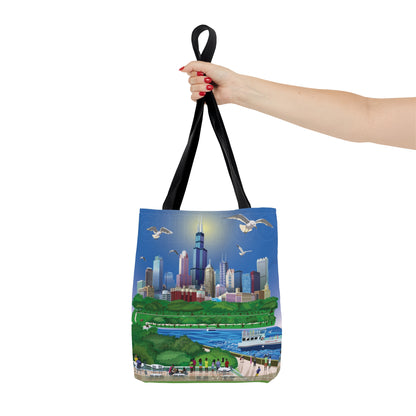 Chicago From The Shedd [Canvas Tote Bag]
