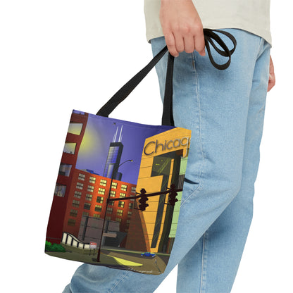 South Loop Chicago Sunset [Canvas Tote Bag]