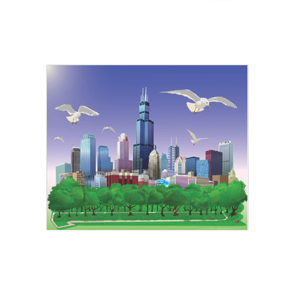 Chicago with Seagulls [Matte Art Print]