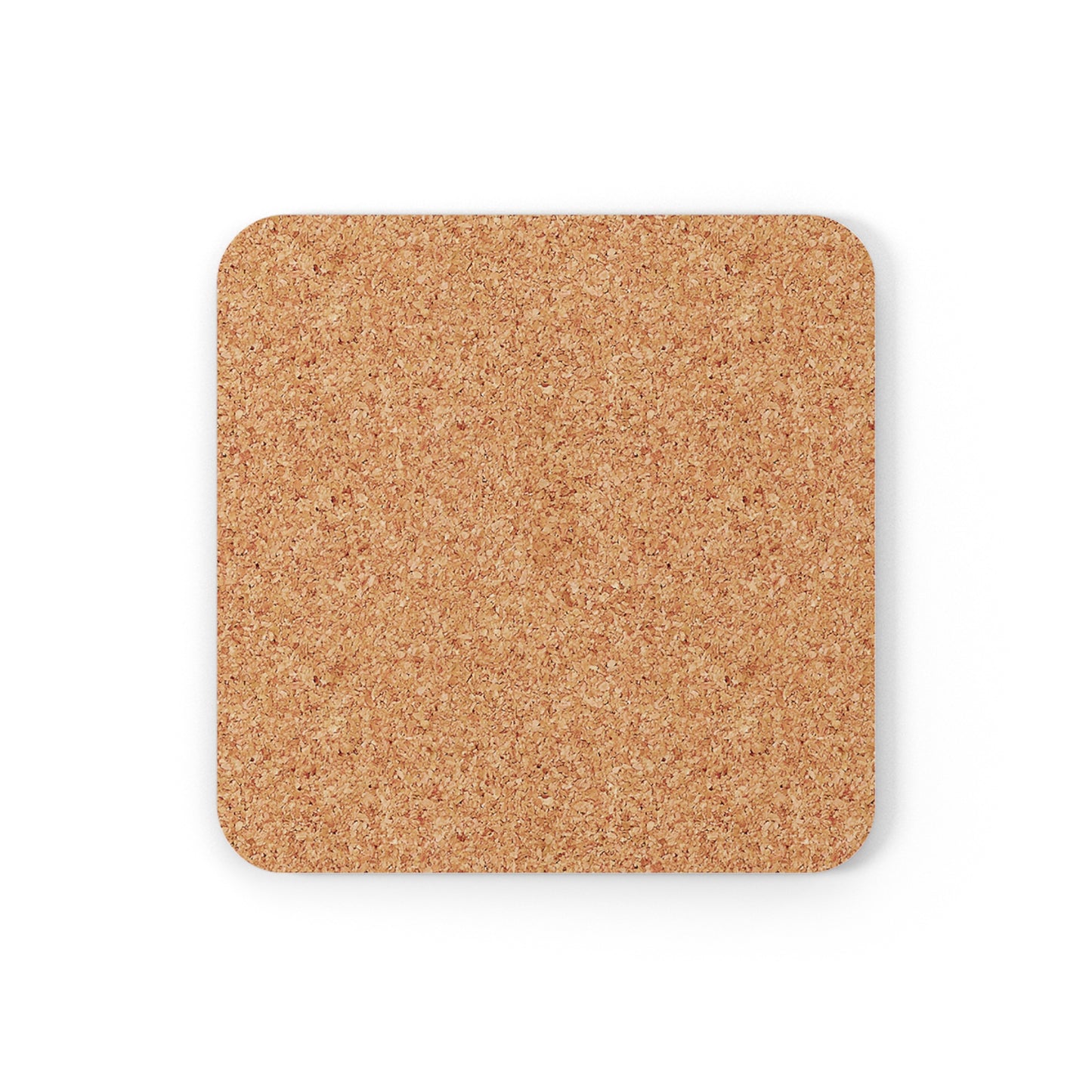 The back of the coaster, made of 100% cork material.