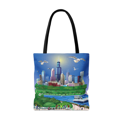 Chicago From The Shedd [Canvas Tote Bag]